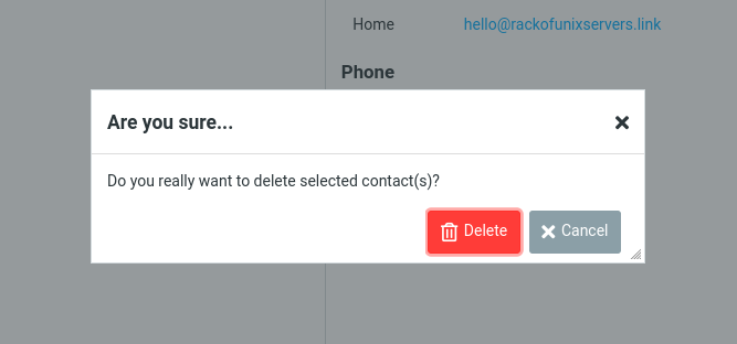 confirm delete